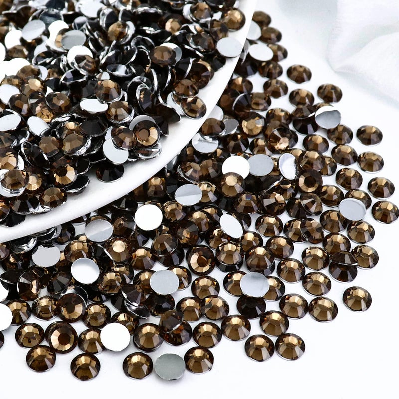 Briskbloom 4500PCS SS6 2mm Resin Flatback Rhinestone, Dark Brown Flatback Rhinestones for Nails, Tumblers, Mugs, Bottles, Craft Decoration, Loose Bling Glitter Diamond Stone - Image 1